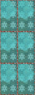 Raster. Zarif, parlak ve kusursuz mavi ve yeşil çiçek desenli tasarım. Sabıka baskıları, bebek kıyafetleri, duvar kâğıtları, paket kutuları vb..