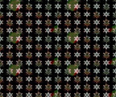 Elle boyanmış suluboya resim çizimleri, çiçekler ve bitkiler. Siyah renkte çiçekler.