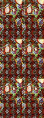 Raster illüstrasyonu. Renkli şirin çiçekler. Küçük çiçekli basit bir çiçek çizimi. Moda baskısı, albüm, ambalaj kağıdı, duvar kağıdı için zarif dekoratif süslemeler..