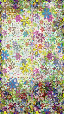 Tarafsız ve gri renklerde çiçekler. Hediye ambalaj kağıdı, tebrik kartları, posterler ve pankart tasarımı. Raster düz çiçekleri pürüzsüz desen.