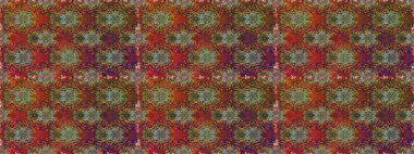 Çiçekli karalama şeklinde Raster çiçek deseni. Kahverengi ve kırmızı renkte çiçekler. Yumuşak, bahar çiçekli arka plan.