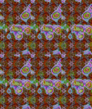 Çiçek izi. Suluboya çizim kalıbı. Suluboya tarzında kahverengi renkte çiçekler.