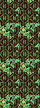 Nakış desenli çiçek deseni. Renkli grunge, koyu yeşil ve kahverengi çiçeklerle soyut bir arka plan oluşturur. İzler, kumaş, duvar kağıtları, tekstil için raster dokusu.