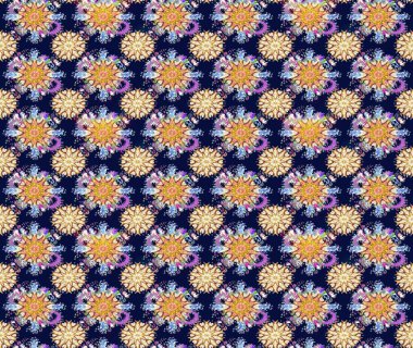 Tekstil, kumaş, kapaklar, duvar kağıtları, baskı, naylon, yapıştırma, örgü, dekupaj için çiçeksiz arkaplan. Millefleur 'lar. Küçük mavi ve bej renkte güzel bir besin torbası deseni, çiçekler..