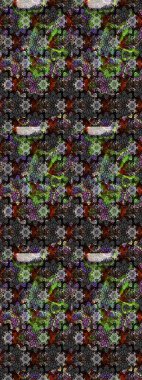 Gri renkli çiçekler. Düz Çiçek Elementleri Tasarımı. Çiçek desenli çizim. Renkli Bahar Teması eskiz kalıbı. Raster illüstrasyonu. Asya tekstil tarzında.