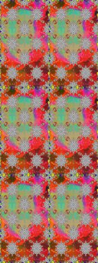 Raster illüstrasyonunda kusursuz çiçek deseni. Suluboya tarzında gri renkte çiçekler.