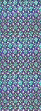 Hediye ambalaj kağıdı, tebrik kartları, posterler ve pankart tasarımı. Mor renkli çiçekler. Raster düz çiçek çizim deseni.