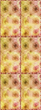 Multicolobeige and yellow elegant little flowers and funny bugs on a beige and yellow colors, raster texture, illustration.