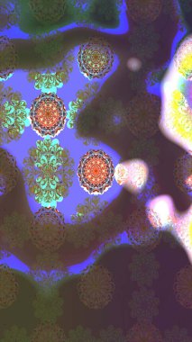 Hediye ambalaj kağıdı, tebrik kartları, posterler ve pankart tasarımı. Raster düz çiçek çizim deseni. Kahverengi renkte çiçekler.