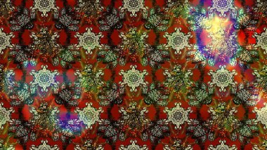 Çiçekli karalama şeklinde Raster çiçek deseni. Kahverengi renkli çiçekler. Nazik, sevimli çiçek arkaplanı..