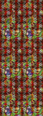 Raster deseni. Süslü kumaş deseni. Çiçekli çiçek deseni, suluboya..