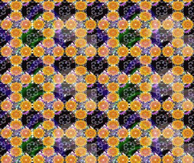 Sarı renkli vadi çiçekleri. Çiçeksel çizim kalıbının çizimi.