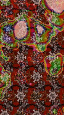 Nazikçe, güzel çiçek arkaplanı. Çiçekli karalama şeklinde Raster çiçek deseni. Renkli çiçekler.