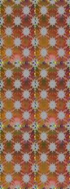 Kahverengi ve gri renkli çiçekler. Düz Çiçek Elementleri Tasarımı. Raster illüstrasyonunda kusursuz çiçek deseni. Renkli Bahar Teması Kusursuz Arkaplan.