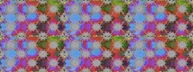 El çizimi Raster çizimi. Duvar kağıdı, web sitesi arka planı, ambalaj kağıdı, davetiye, broşür, afiş veya web sitesi için kusursuz çiçek deseni kullanılabilir. Karalama elementleri.