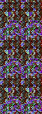 Raster illüstrasyonundaki çiçek desenli çizim. Güzel kumaş deseni. Renkli Bahar Teması eskiz kalıbı. Düz Çiçek Elementleri Tasarımı.