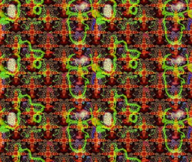 Raster illüstrasyonundaki çiçek desenli çizim. Suluboya tarzında siyah renkte çiçekler.