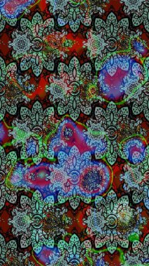 Raster Yumuşak kumaş deseni. Çiçek mavisi eskiz deseni. Klasik taslak çizimi. Raster çiçek izi..