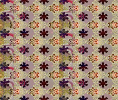 Küçük çiçekteki sevimli çiçek deseni. Raster illüstrasyonu. Çizim.