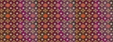 Çiçekli karalama şeklinde Raster çiçek deseni. Yumuşak, yaz çiçekli arka plan. Kahverengi renkte çiçekler.