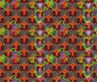 Eskiz arkaplan modeli. Raster hisseleri. Kahverengi üzerine çiçekler. Suluboya, elle çizilmiş.