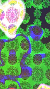 Yumuşak, yeşil renkli bahar çiçekleri. Raster illüstrasyonu. Çiçekli yumuşak bir eskiz şekli. Raster çiçekleri klasik tarzda resmedilir..