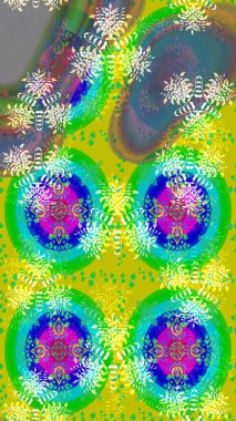 Düz Çiçek Elementleri Tasarımı. Çiçek deseni. Raster güzel kumaş deseni çiziyor. Renkli Bahar Teması çizim şablonu.