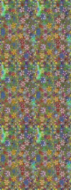 Organik motif arka planı. Kusursuz desen. Raster illüstrasyonu. Ultraviyole kumaş deseni.