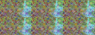 Çiçek kompozisyonu. Doğa. - yeşil ve nötr çiçekler. Raster deseni. Küçük çiçekte güzel bir desen var. Çiçek arkaplan. Çiçek kolajı.