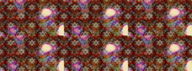 Düz Çiçek Elementleri Tasarımı. Kahverengi renkli çiçekler. Raster illüstrasyonundaki çiçek desenli çizim. Renkli Bahar Teması çizim şablonu.