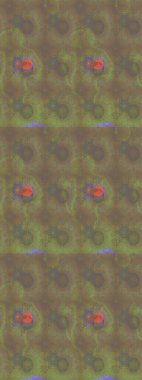 Düz Çiçek Elementleri Tasarımı. Chichi 'nin kumaş kalıbını çiz. Renkli Bahar Teması eskiz kalıbı. Raster illüstrasyonu. Çiçek deseni.