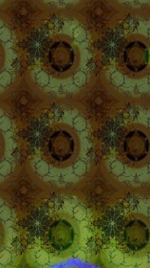 Renkli çizim kalıbı. Çiçek arkaplan. Çiçek duvar kâğıdı. Kahverengi ve yeşil renkli şirin tekstil. Raster illüstrasyonu.