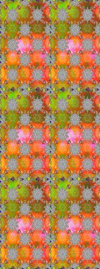 Raster Güzel kumaş deseni. Raster suluboya deseni, narin çiçekler, turuncu ve gri çiçekler, tebrik kartı şablonu..