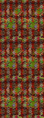 Raster deseni. Süslü kumaş deseni. Çiçekli çiçek deseni, suluboya..