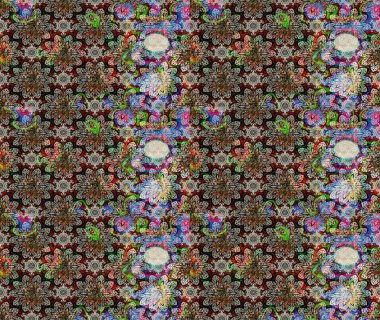 Raster illüstrasyonu. Tarafsız renklerde. Taslak dekoratif arka plan, çiçek mandala. Çiçek..