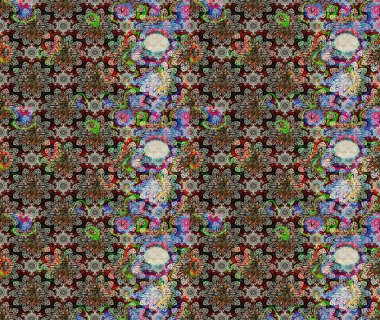 Raster illüstrasyonu. Tarafsız renklerde. Taslak dekoratif arka plan, çiçek mandala. Çiçek..