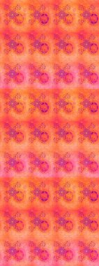 Sevimli çiçek raster deseni. Renkli çiçekler. Renkli Bahar Teması eskiz kalıbı. Düz Çiçek Elementleri Tasarımı.