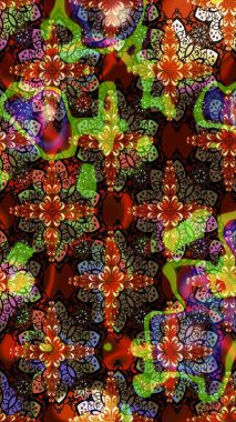 Eski usul. Raster. Tomurcukları çiçek olan sevimli bir çiçek deseni. Eskiz geçmişi. Raster illüstrasyonu. Kumaş, tekstil ve duvar kağıdı baskısı için..