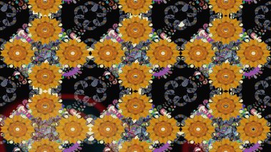 Klasik taslak çizimi. Çiçekli siyah eskiz deseni. Raster çiçek izi..