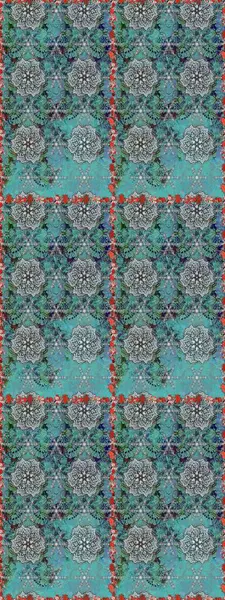 Mavi ve gri renkte çiçekler. Çiçekli karalama şeklinde Raster çiçek deseni. Yumuşak, yaz çiçekli arka plan.