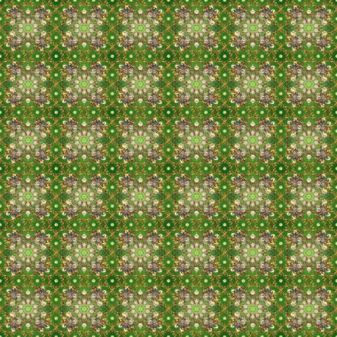 Doğu tarzı arabesk tarzında altın elementler. Yeşil, kahverengi ve nötr renklerde pürüzsüz desen. Raster altın pürüzsüz desen. Kusursuz altın desenli bukleler..