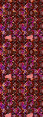 Düz Çiçek Elementleri Tasarımı. Güzel kumaş deseni. Renkli Bahar Teması eskiz kalıbı. Raster illüstrasyonunda çiçek deseni çizimi.