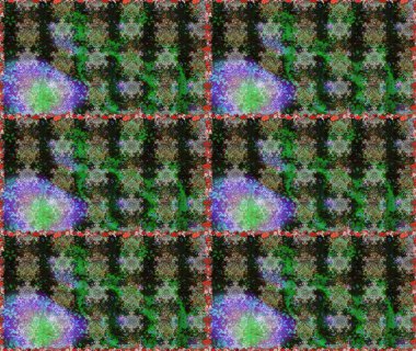 Çiçekler, yaprakları ile halk tarzında Dikişsiz çiçek deseni. Raster Illustration. El çizilmiş.