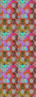 Gri ve kahverengi renkli çiçekler. Güzel çiçek deseni. Düz Çiçek Elementleri Tasarımı. Renkli Bahar Teması Kusursuz Arkaplan.