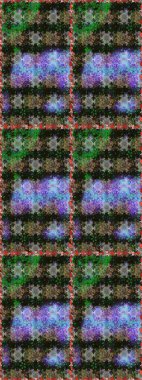 Gri ve yeşil renkli çiçekler. Düz Çiçek Elementleri Tasarımı. Raster Illustrasyon 'da moda olmayan çiçek deseni. Renkli Yaz Temalı Kusursuz Arkaplan.