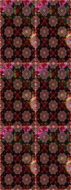 Moda baskıları için zarif bir şablon. Küçük çiçekte güzel bir desen. Motley illüstrasyonu. Siyah ve kahverengi çiçekli bahar çiçekleri. Küçük renkli çiçekler..