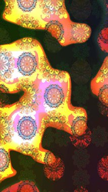 Çiçek arkaplan. Çizim raster deseni. Güzel kumaş deseni.