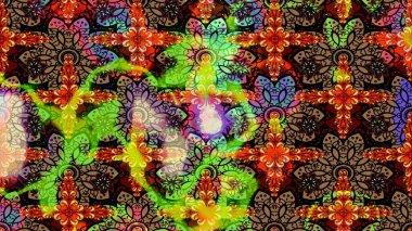 Renkli Bahar Teması eskiz kalıbı. Güzel kumaş deseni. Raster illüstrasyonundaki çiçek desenli çizim. Düz Çiçek Elementleri Tasarımı.