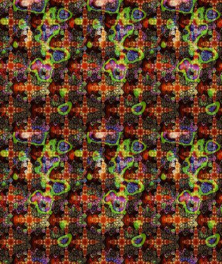 Vadinin çiçekleri kahverengi renklerde. Raster çiçek desenleri çiziyor..