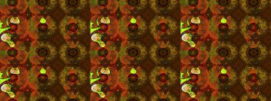 Kahverengi renkli çiçekler. Elle çizilmiş sonbahar çiçeği deseni. Tekstil ve kapak tasarımı için mükemmel. Renkli kahverengi çizim deseni. Doodle tarzı.